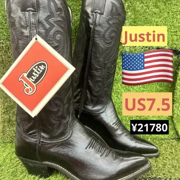 Justin 웨스턴 부츠 US7.5 블랙 USA제 저스틴