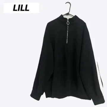 LILL 맨투맨 빅 실루엣 반지 하프 지퍼 분또