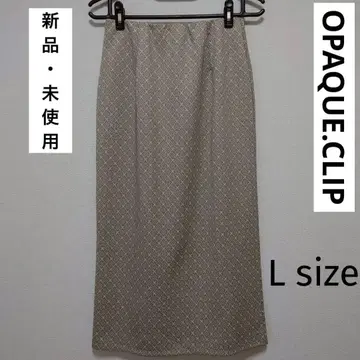 OPAQUE.CLIP 오파크 클립 기하학 패턴 스커트 허리밴딩
