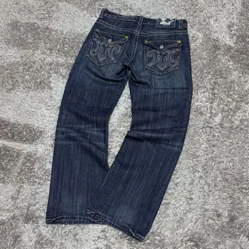 메크 데님 MEK DENIM 부츠컷 자수 데님 B계열 Y2 페이드