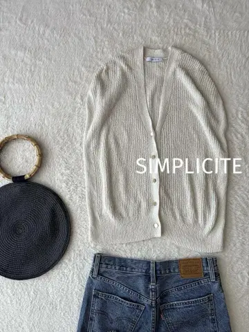 SIMPLICITE 썸머 니트 베스트 린넨 혼방 여름 성숙 캐주얼