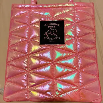 치이카와 파크 퀼팅 토트백 핑크