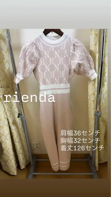 rienda 니트 원피스 반팔 프리 사이즈