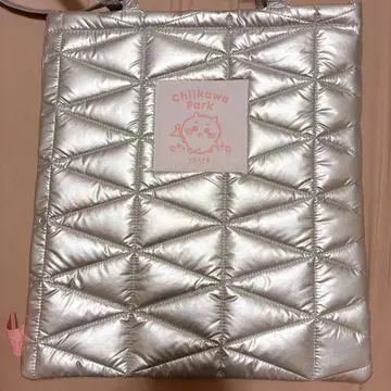 치이카와 파크 퀼팅 토트백 실버