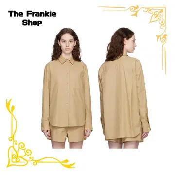 THE FRANKIE SHOP 카키 Lui 셔츠
