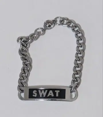 미사용품 SWAT 체인 팔찌 실버