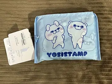 요시 스탬프 에코백 블루