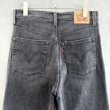 Levi's 리바이스 블랙 데님 팬츠 RIBCAGE STRAIGHT