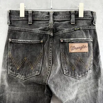 Wrangler 랭글러 USED 가공 블랙 데님 팬츠 W29