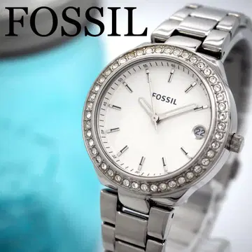 54 FOSSIL 여성용 시계 라이트 스톤 베젤 실버 데이트
