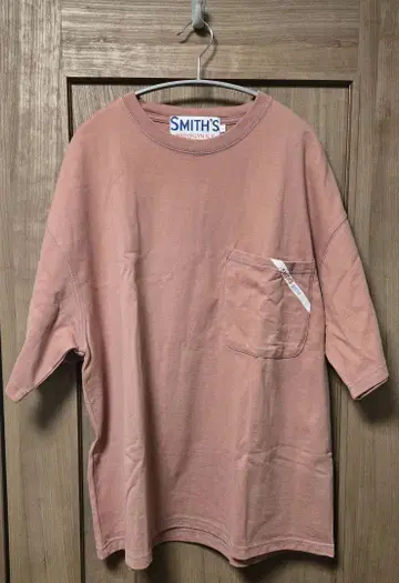 SMITH'S 핑크 티셔츠 반팔 포켓 부착