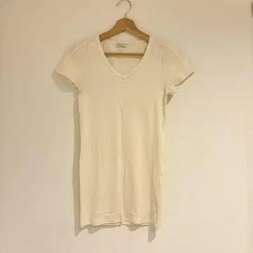 BRUNELLO CUCINELLI 아이보리 V넥 반팔 티셔츠