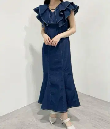 LILIAN CARAT 릴리안 캐럿 프릴 데님 원피스