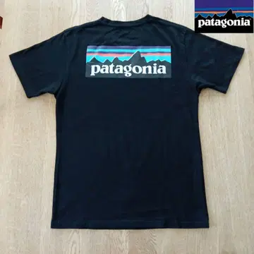[ 미사용품 ] patagonia 백 프린트 로고 티셔츠 M 사이즈