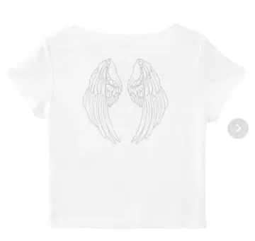 x-girl WING S/S BABY TEE 사이즈 M 화이트