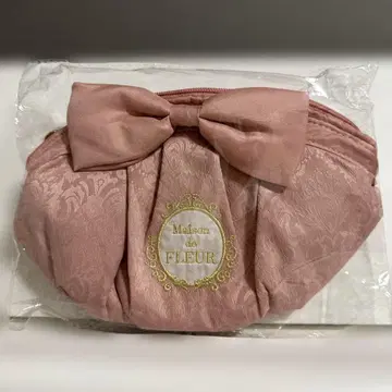 메종 드 플뢰르 핑크 리본 파우치 Madison de FLEUR