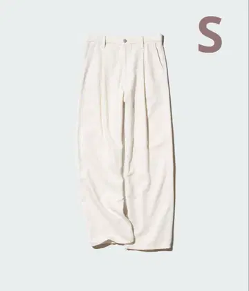 새상품 택 포함 UNIQLO 드레이프 데님 턱 팬츠/긴 기장 S 사이즈