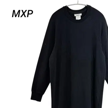 [ MXP ] 맨투맨 롱 원피스 L 블랙 일본제 밑단 지퍼