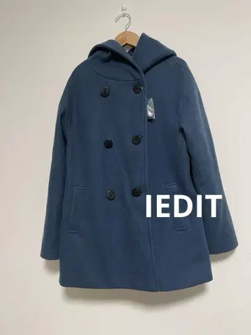 IEDIT P코트 느낌의 미들 기장 후디 코트 M