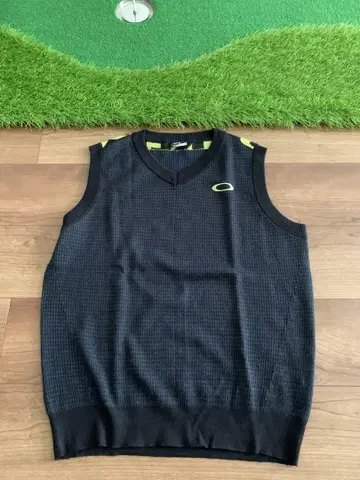 Oakley 남성용 V넥 슬리브리스 베스트 블랙