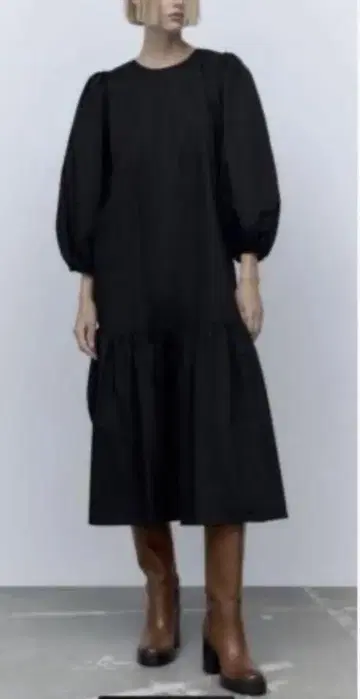 ZARA 포켓 부착 포플린 원피스 택 포함 새상품