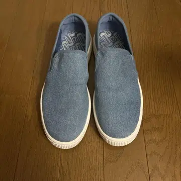 푸마 바스켓 클래식 슬립온 데님 스니커즈 25cm