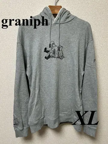 [graniph] 새상품급 레어 클래식 푸 후드티 XL 그레이