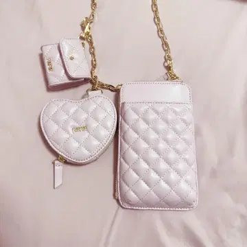 FURFUR 퀼팅 3SET 멀티 숄더 핑크 PNK