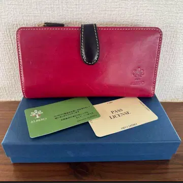 새상품급 알베로 ALBERO 푸크시아 핑크 장지갑 대용량