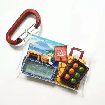 가챠 듬뿍 파우치 온천 마크 노렌 온천 온천 만쥬 미니어처