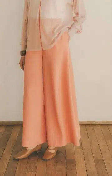 클라네 GEORGETTE LOOSE WIDE PANTS