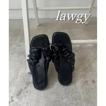lawgy 개더 비치 샌들 블랙