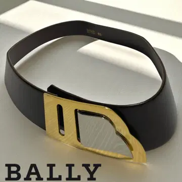 BALLY / 발리 가죽 벨트 골드 금장 장식 브라운 계열 프랑스제