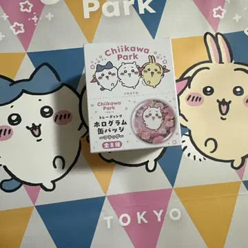 치이카와 파크 한정판 트레이딩 홀로그램 캔뱃지 ~플래그~ 1BOX