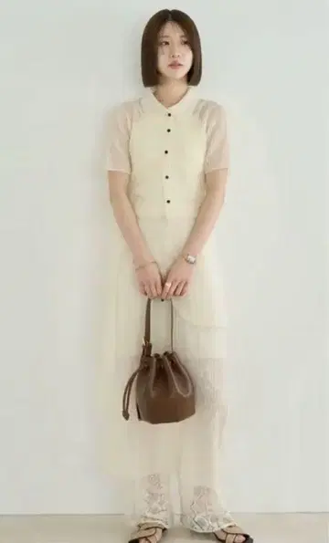 EAPHI 클리어 야른 숏 니트 셔츠