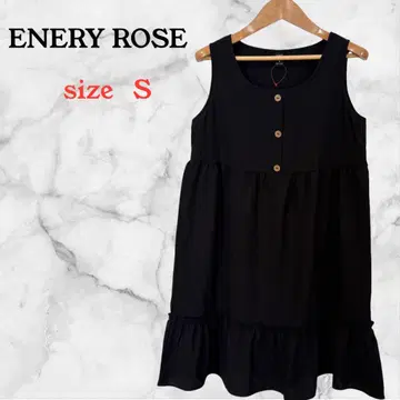 [ ENERY ROSE ] 블랙 드레스 S 여름 슬리브리스 심플