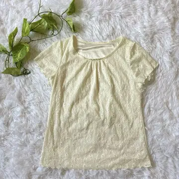 도쿄 소와르] 여성용 반팔 블라우스 (M) 비쥬 귀여운 스트레치