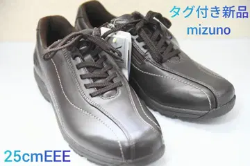 택 포함 새상품 mizuno 워킹화 다크 브라운 25cm 3E