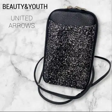 미사용 BEAUTY&YOUTH BY 가죽 글리터 지갑 숄더