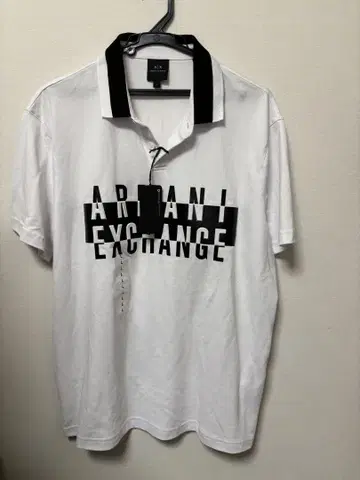 미사용 새상품 Armani Exchange 피케 셔츠 L 사이즈 화이트