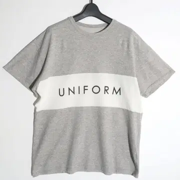 유니폼 익스페리먼트 COLOR BLOCK CREW NECK TEE