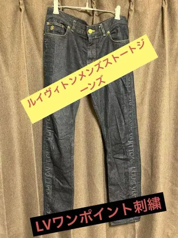 VUITTON 일본 정품 슬림 데님 청바지 스트레이트 남성용 30