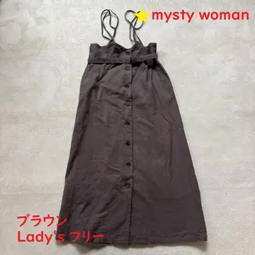 mysty woman 브라운 민소매 롱 원피스 사이즈 F