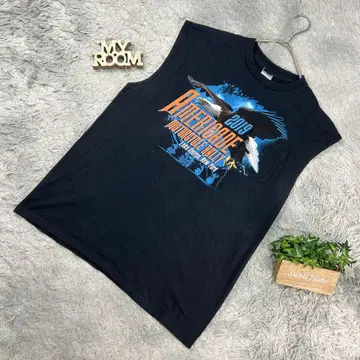 양면 프린트 아메리케이드 2019 XL 블랙 T