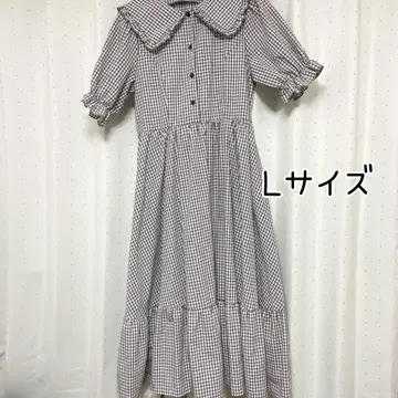 깅엄 체크 원피스 L (아오키 미사코 시마무라)