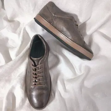 산토니 Santoni 빈티지 가죽 레이스업 스니커즈 신발 브라운 6