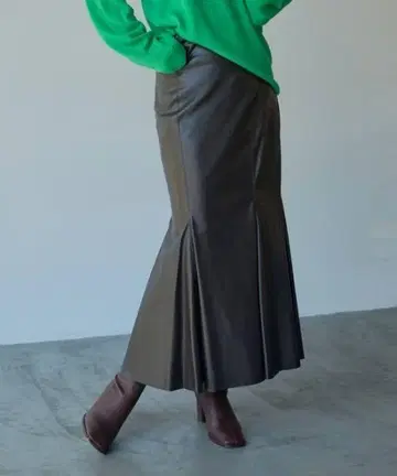 FRAY I.D 프레이 아이디 가죽 머메이드 스커트