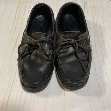 파라부트 블랙 모카신 데크 슈즈