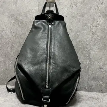 새상품급 PAPILLONNER 파피용 백팩 천연 가죽 올 가죽 블랙