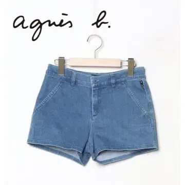 아녜스베 agnes b. 데님 숏팬츠 36 블루 데님